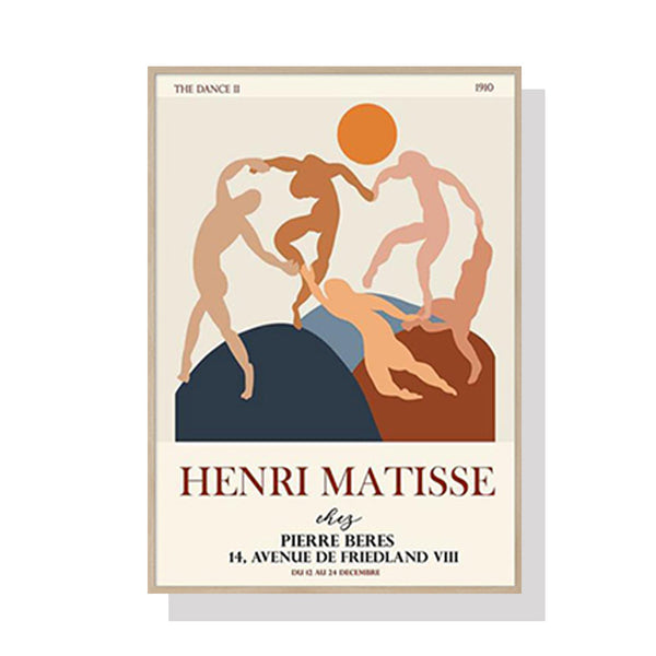 Wall Art 90cmx135cm Dancing by Henri Matisse Wood Frame Canvas