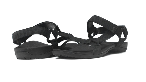 ARCHLINE Unisex Viva Orthotic Sandals Foot Pain Relief w Strap Shoes - Black - EUR 45 (Mens UK12/Ladies US14)